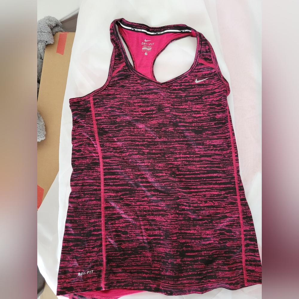 Nike pink and black tank